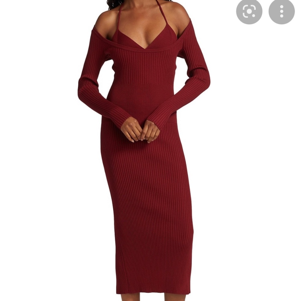 Jonathan Simkhai Liza dress in Garnet